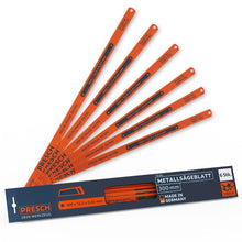 PRESCH Handsägeblätter 300mm 6 Stück, feine Sägebogenklingen, Metallsägeblätter Set