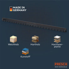 Houtzaagblad van PRESCH, model 10150-04, geschikt voor zachthout, hardhout, hardboard en kunststof, kwaliteit Made in Germany.