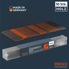 Stichsägeblätter für Holz von Presch, 10-teiliges Set, Sägeblätter für geraden und schnellen Zuschnitt.