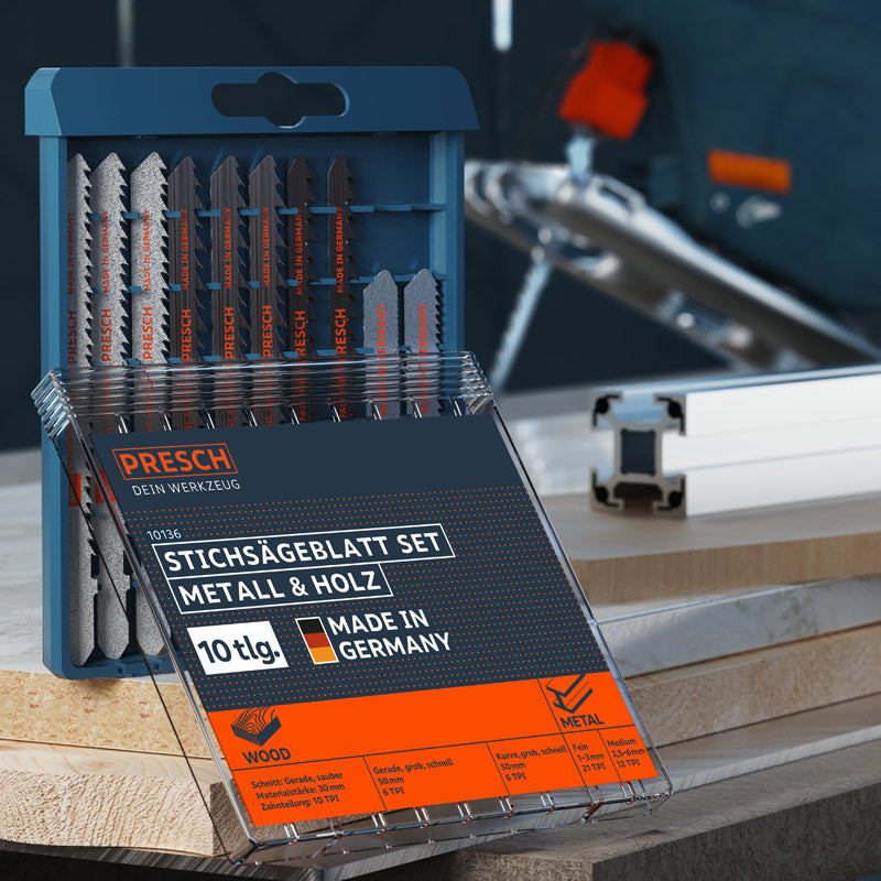 HILTI Stichsägeblätter Set – 10-teilig In Hilti-Box – Für Holz, Metall & Kunststoff – T-Wellen-Aufnahme